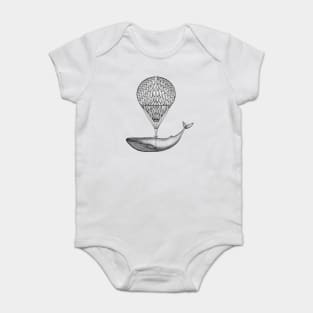 Flying Blue Whale Baby Bodysuit